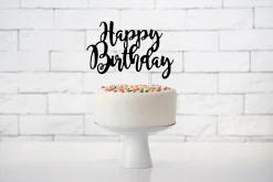 Syntymäpäivät|Syntymäpäivät>PartyDeco sp. z o.o. sp. k., ul. Kolumba 1, 70-035 Szczecin, www.partydeco.com Kakunkoriste Happy Birthday musta
