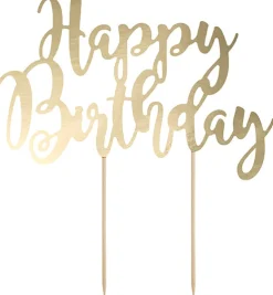Syntymäpäivät|Syntymäpäivät>PartyDeco sp. z o.o. sp. k., ul. Kolumba 1, 70-035 Szczecin, www.partydeco.com Kakunkoriste Happy Birthday kullanvärinen