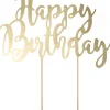 Leivontakoristeet|Muut Juhlatarvikkeet>PartyDeco sp. z o.o. sp. k., ul. Kolumba 1, 70-035 Szczecin, www.partydeco.com Kakunkoriste Happy Birthday kullanvärinen