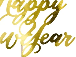 Leivontakoristeet|Muut Juhlatarvikkeet>PartyDeco sp. z o.o. sp. k., ul. Kolumba 1, 70-035 Szczecin, www.partydeco.com Kakunkoriste Happy New Year kullanvärinen