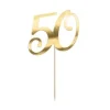 Leivontakoristeet|Muut Juhlatarvikkeet>PartyDeco sp. z o.o. sp. k., ul. Kolumba 1, 70-035 Szczecin, www.partydeco.com Kakunkoriste 50 vuotta kullanvärinen 20.5 cm 1 kpl/pkt