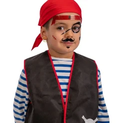 Pääsiäinen|Halloween>CARNIVAL TOYS SRL, VIA GOLDONI 1, 48026 GODO DI RUSSI, RA, www.carnivaltoys.it Kasvotarrat merirosvo
