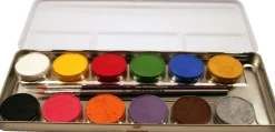Kasvovärit>Eulenspiegel Profi-Schminkfarben GmbH, Obergasse 7, 65589 Hadamar-Niederzeuzheim, www.eulenspiegel-schminkfarben.de Kasvoväripaletti 12 x 3,5 ml