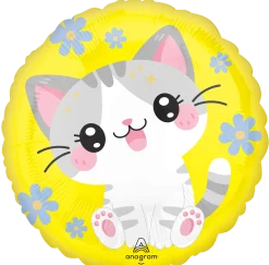 Pienet Foliopallot>Anagram International Inc, 7700 Anagram Drive, MN 55344-7307, USA, http://www.anagramballoons.com/ Kawaii Kissanpentu foliopallo
