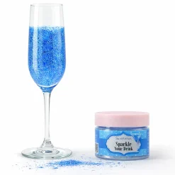 Suomi|Leivontakoristeet>Confetti Oy, Moukarikuja 4 C 1, 4300 TUUSULA, www.confetti.fi Kimallejauhe juomiin, sininen 10g