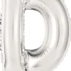 Kirjainfoliopallot>Riethmüeller Kirjainfolio D hopeanvärinen puhallettava 34 cm