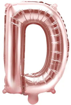 Erikoisilmapallot|Kirjainfoliopallot>PartyDeco sp. z o.o. sp. k., ul. Kolumba 1, 70-035 Szczecin, www.partydeco.com Kirjainfolio D ruusukullanvärinen ilmatäytteinen 35 cm