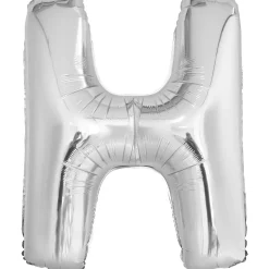 Kirjainfoliopallot>Riethmüeller Kirjainfolio H hopeanvärinen 86 cm
