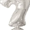Kirjainfoliopallot>Riethmüeller Kirjainfolio ? hopeanvärinen puhallettava 34 cm