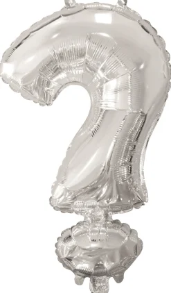 Kirjainfoliopallot>Riethmüeller Kirjainfolio ? hopeanvärinen puhallettava 34 cm