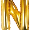 Erikoisilmapallot|Kirjainfoliopallot>PartyDeco sp. z o.o. sp. k., ul. Kolumba 1, 70-035 Szczecin, www.partydeco.com Kirjainfolio N kullanvärinen ilmatäytteinen 35 cm