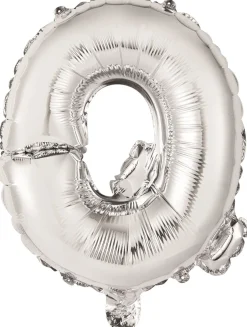 Erikoisilmapallot>Riethmüeller Kirjainfolio Q hopeanvärinen puhallettava 34 cm