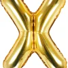 Kirjainfoliopallot>PartyDeco sp. z o.o. sp. k., ul. Kolumba 1, 70-035 Szczecin, www.partydeco.com Kirjainfolio X kullanvärinen ilmatäytteinen 35 cm