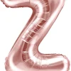 Kirjainfoliopallot>PartyDeco sp. z o.o. sp. k., ul. Kolumba 1, 70-035 Szczecin, www.partydeco.com Kirjainfolio Z ruusukullanvärinen ilmatäytteinen 35 cm