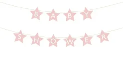 Muut Ripustettavat Koristeet|Viiri- Ja Kirjainnauhat>PartyDeco sp. z o.o. sp. k., ul. Kolumba 1, 70-035 Szczecin, www.partydeco.com Kirjainnauha baby shower, vaaleanpunainen