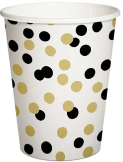 Häät|Häät>Ilmapallokeskus Balloon Center Oy Part of Toyrock Group, Tiilipojanlenkki 9, 01720 VANTAA, www.ilmapallokeskus.fi Konfetti pahvimuki kulta musta 250 ml 10 kpl/pkt