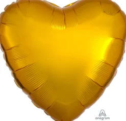 Pienet Foliopallot|Yksiväriset Foliopallot>Anagram International Inc, 7700 Anagram Drive, MN 55344-7307, USA, http://www.anagramballoons.com/ Kullanvärinen sydän foliopallo