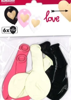 Painetut Ja Kuvioidut Ilmapallot>Riethmüeller Kultainen sydän ilmapallo 23 cm 6 kpl/pss