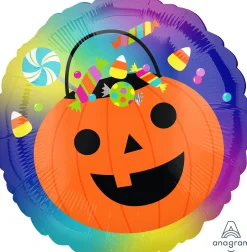 Pienet Foliopallot|Halloween>Anagram International Inc, 7700 Anagram Drive, MN 55344-7307, USA, http://www.anagramballoons.com/ Kurpitsa karkki vai kepponen foliopallo