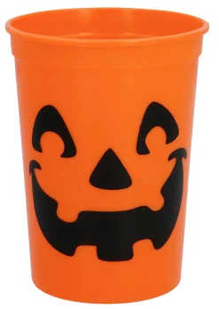 Halloween|Lasit Ja Mukit>Boland Party Partners, P. O. Box 518, AK ALPHEN A/D RIJN, https://boland.eu Kurpitsamuki muovia, 4 kpl/pkt