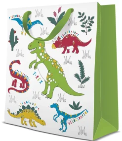 Lahjapaketointi|Muut Juhlatarvikkeet>PAW Sp. z o.o., Nektarowa 9, 62-002 Suchy Las, www.paw.pl Lahjakassi dinosaurus M 20 x 25 cm x 10 cm 1 kpl/pkt