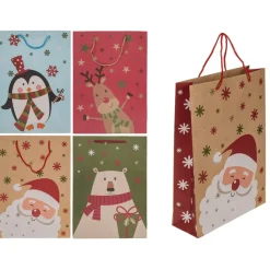 Joulu>Juhlamaailma Lahjakassi Jouluystävät 25 x 8,5 x 34,5 cm, lajitelma 2 erilaista