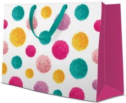 Lahjapaketointi|Muut Juhlatarvikkeet>PAW Sp. z o.o., Nektarowa 9, 62-002 Suchy Las, www.paw.pl Lahjakassi pompom vaaka 33,5 x 26,5 x 13 cm 1 kpl/pkt