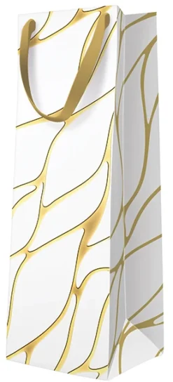 Lahjapaketointi|Muut Juhlatarvikkeet>PAW Sp. z o.o., Nektarowa 9, 62-002 Suchy Las, www.paw.pl Lahjakassi pullolle aallot premium 37 x 12 x 10 cm 1 kpl/pkt