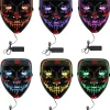 Naamarit Ja Silmikot|Halloween>Boland Party Partners, P. O. Box 518, AK ALPHEN A/D RIJN, https://boland.eu LED naamari valolla, lajitelma 6 erilaista
