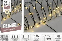 Joulu|Muut Ripustettavat Koristeet>Koopman International B.V., Distelweg 88, 1031 HH AMSTERDAM, www.koopmanint.com LED-valonauha musta 24 ledia lämmin valkoinen paristokäyttöinen