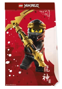 Herkkupussit, Kipot Ja Laatikot>Procos S.A., 56th KLM Paleas Ethnikis, 320-11 Inofita Greece, www.procos.gr Lego Ninjago kaverilahjapussi paperinen 4 kpl/pkt