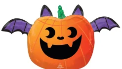 Muotofoliopallot|Halloween>Anagram International Inc, 7700 Anagram Drive, MN 55344-7307, USA, http://www.anagramballoons.com/ Lepakkokurpitsa pienmuotofolio