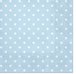 Pääsiäinen|Vauvakutsut, Baby Shower>PAW Sp. z o.o., Nektarowa 9, 62-002 Suchy Las, www.paw.pl Lounaslautasliina pilkut vaaleansininen 20 kpl/pkt