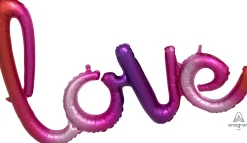 Ystävänpäivä>Anagram International Inc, 7700 Anagram Drive, MN 55344-7307, USA, http://www.anagramballoons.com/ LOVE kirjaimet pinkki-lila puhallettava foliopallo