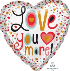 Pienet Foliopallot|Ystävänpäivä>Anagram International Inc, 7700 Anagram Drive, MN 55344-7307, USA, http://www.anagramballoons.com/ Love you confetti foliopallo