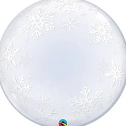 Erikoisfoliopallot> Lumihiutaleet deco kuplailmapallo
