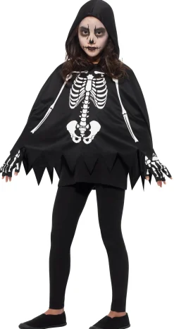 Lasten Naamiaisasut|Halloween>Smiffys II Ltd., New Lane, Leeds, LS11 5DZ United Kingdom, www.smiffys.com Luurankoasu poncho ja hansikkaat lasten