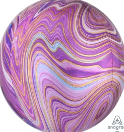 Erikoisfoliopallot>Anagram International Inc, 7700 Anagram Drive, MN 55344-7307, USA, http://www.anagramballoons.com/ Marmori pallokas violetti 3D muotofoliopallo