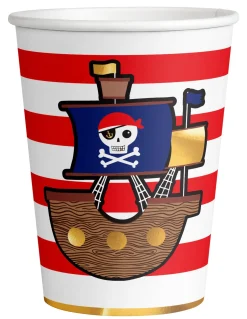 Lasit Ja Mukit>Juhlamaailma Merirosvoaarre pahvimuki 8 kpl/pkt