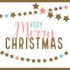 Joulu|Muut Juhlatarvikkeet>Artebene Gmbh Mini joulukortti- Very Merry Christmas pastelli