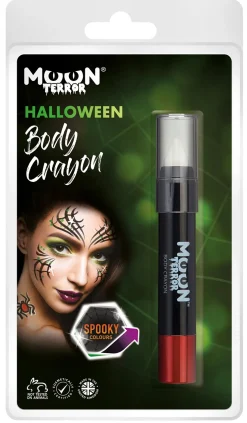 Kasvovärit|Halloween>Smiffys II Ltd., New Lane, Leeds, LS11 5DZ United Kingdom, www.smiffys.com Moon kasvovärikynä valkoinen 3,5g