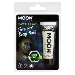 Kasvovärit|Halloween>Smiffys II Ltd., New Lane, Leeds, LS11 5DZ United Kingdom, www.smiffys.com Moon kasvovärituubi pimeässä hohtava läpinäkyvä 12ml
