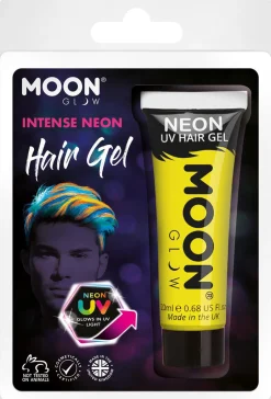 Joulu|Pimeässä Hohtavat Ja Uv-Tuotteet>Smiffys II Ltd., New Lane, Leeds, LS11 5DZ United Kingdom, www.smiffys.com Moon Neon UV hiusgeeli keltainen 20 ml