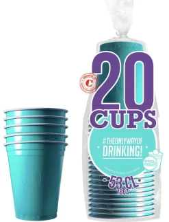 Värikattaus|Lasit Ja Mukit>Sarl Original Cup / Gérant Associé, 59 rue de Ponthieu, 75008 Paris, www.originalcup.com Muovimuki konepestävä turkoosi 530 ml 20 kpl/pkt