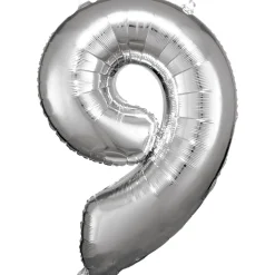 Numerofoliopallot>Riethmüeller Numerofolio 9 hopeanvärinen 86 cm