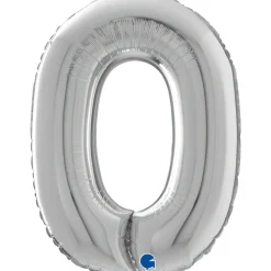 Numerofoliopallot|Vanhojentanssit>Grabo Intl Srl, Via del Lavoro 33, 47853 CORIANO, ITALY, www.graboballoons.com Numerofolio 0 hopeanvärinen 70 cm
