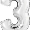 Numerofoliopallot>Riethmüeller Numerofolio 3 hopeanvärinen puhallettava 35 cm