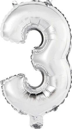 Numerofoliopallot>Riethmüeller Numerofolio 3 hopeanvärinen puhallettava 35 cm