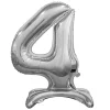 Numerofoliopallot|Erikoisilmapallot>GoDan S.A., ul. Atlasowa 17, 02-437 Warszawa, www.godan.pl Numerofolio 4 jalustalla hopeanvärinen 74 cm