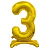 Numerofoliopallot|Erikoisilmapallot>GoDan S.A., ul. Atlasowa 17, 02-437 Warszawa, www.godan.pl Numerofolio 3 jalustalla kullanvärinen 74 cm